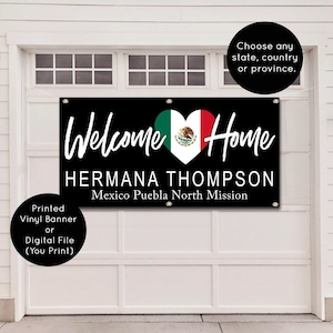 Missionary Homecoming Banner: Elder & Sister Welcome Home (Printed  or Digital )