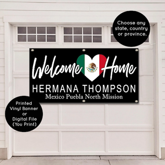 Missionary Homecoming Banner: Elder & Sister Welcome Home (Printed  or Digital )