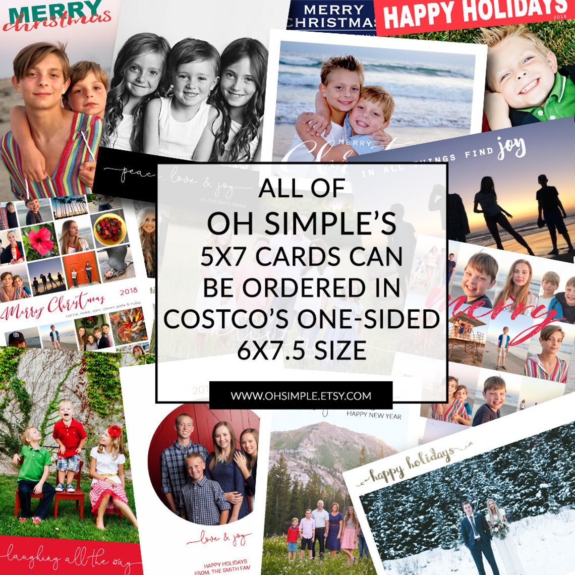 Printable Photo Collage Cards