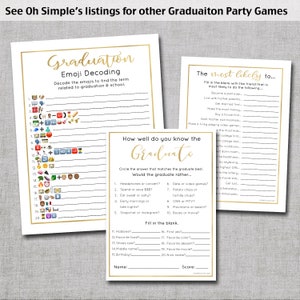 Graduation Games, Graduation Party Decorations, Emoji Graduation Party ...