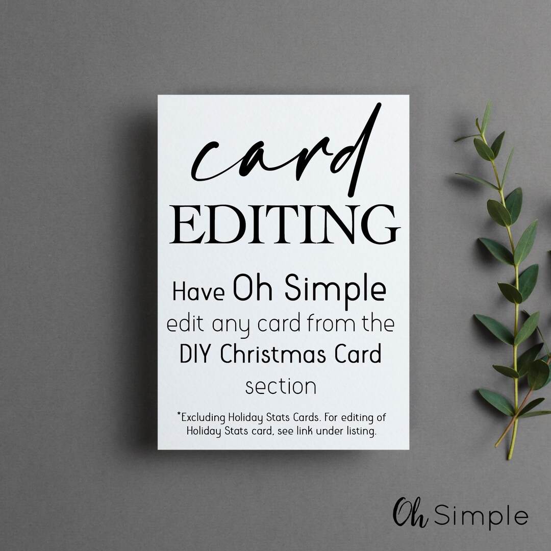 Card Editing &/or Printing for Any Card in Oh Simple's