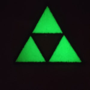 Legend of Zelda Triforce regular and glow in the dark Iron on patches