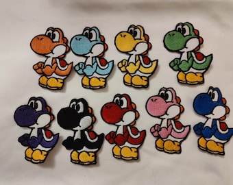 Parches termoadhesivos de Yoshi de Super Mario Bros.