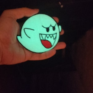 Super Mario Bros Boo Ghost iron on patch also available in glow in the dark
