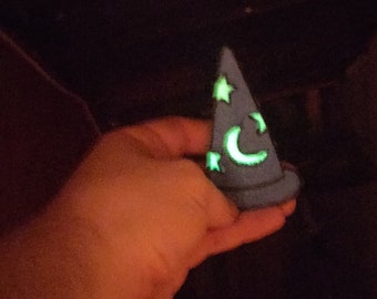 Glow in the dark and regular. Disney Mickey Sorcerer's hat iron on patch