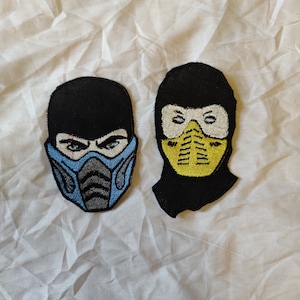 Mortal kombat Sub-Zero and Scorpion Iron on Patches