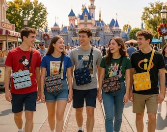 Bolsos cruzados de Disney con 3 compartimentos con cremallera