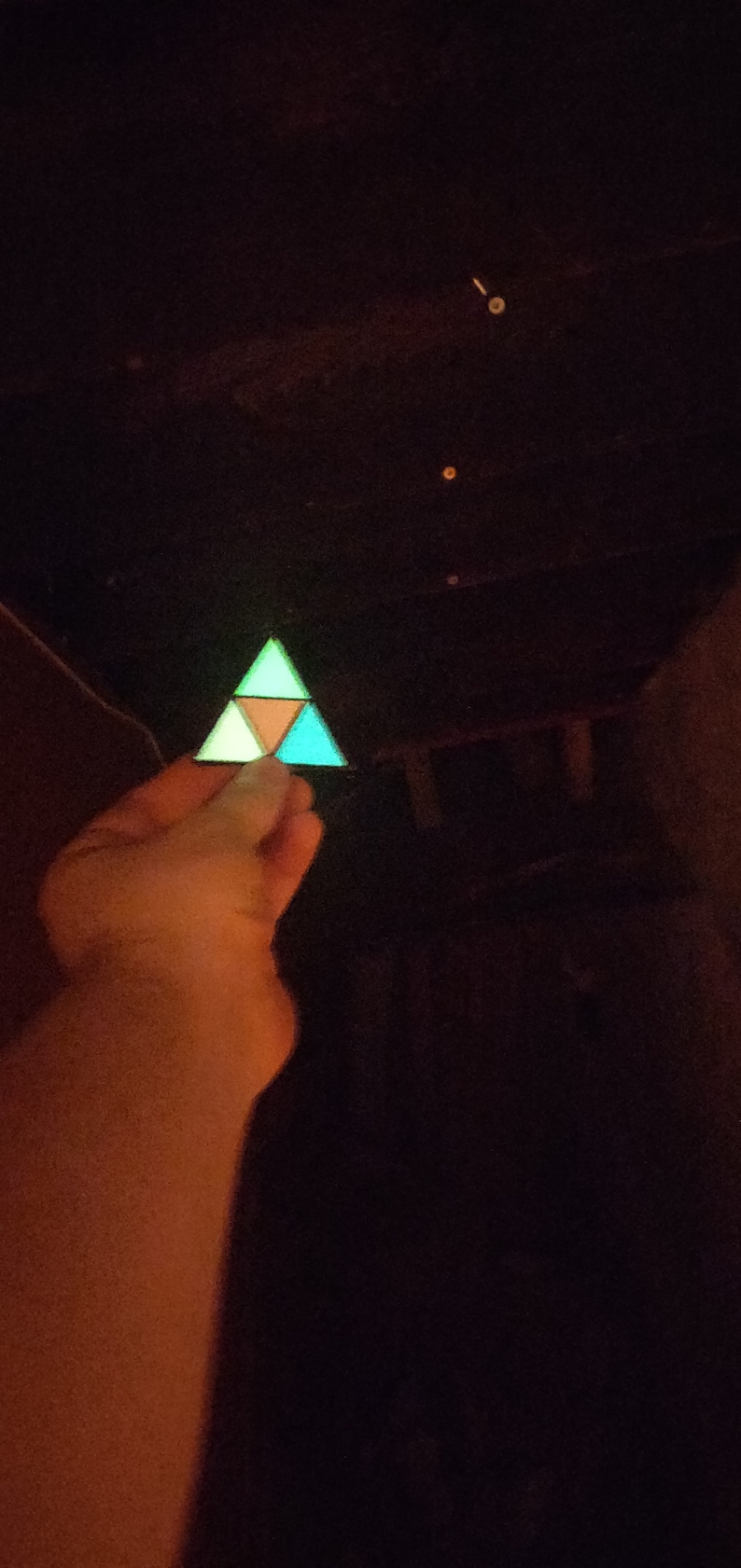 Glow in the dark Legend of Zelda Triforce Iron on patch