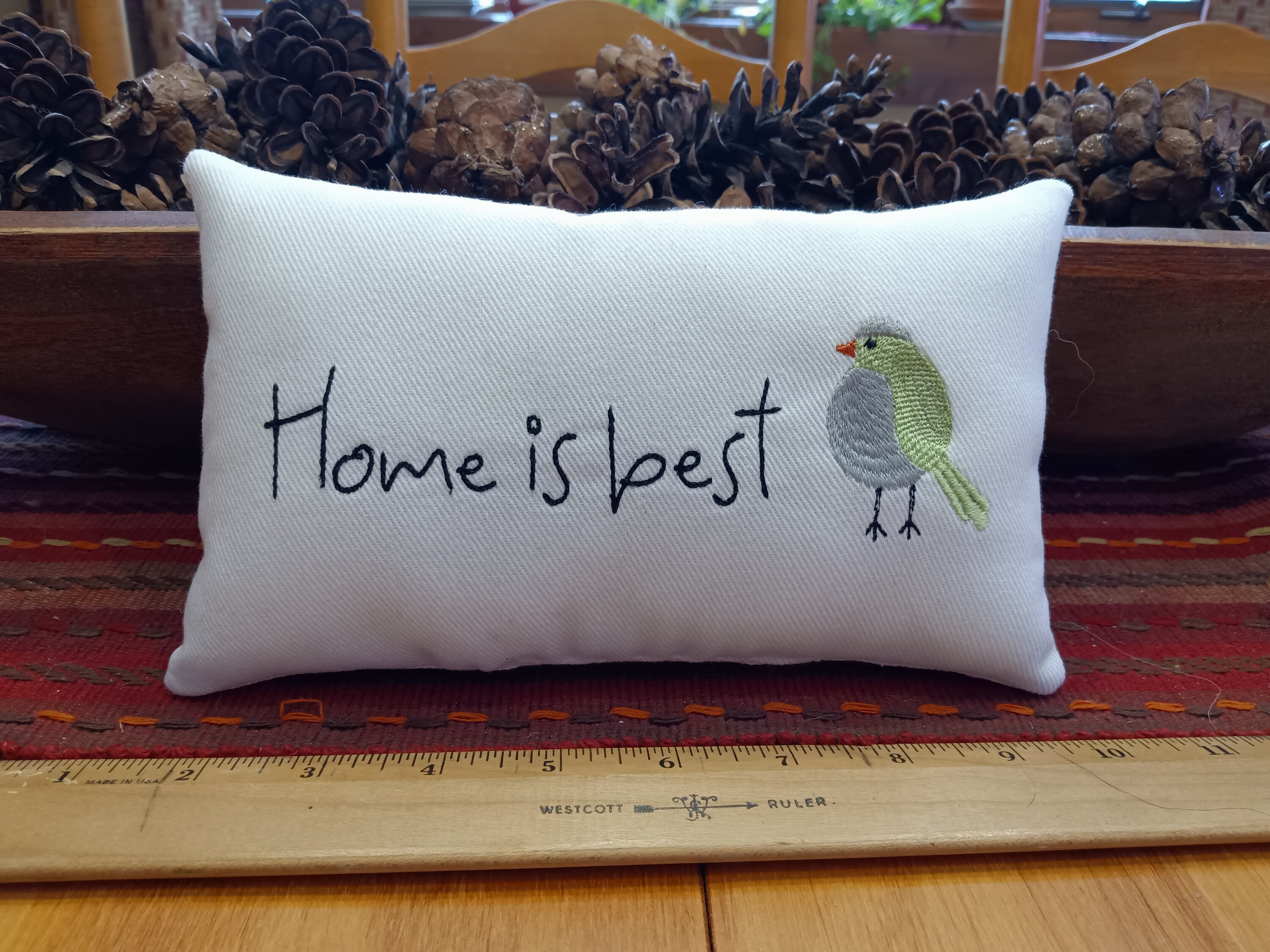 Decorative Throw Pillows for Couch, Bird Embroidery Pillows, Cotton an –  Grace Painting Crafts