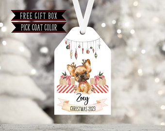 French Bulldog Personalized Ornament-New Puppy-Pet Ornament-New Dog-Dog Ornament-Dog Mom Gift