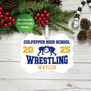 Wrestling Personalized Ornament-Wrestling-Sports-Coach Gift-Team Gift-Senior-Wrestler
