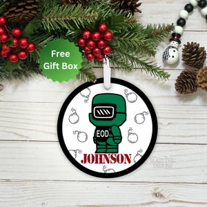 EOD &quot;Bomb Guy&quot; Ornament- Personalized-Bomb Squad-Explosive Ordnance Disposal
