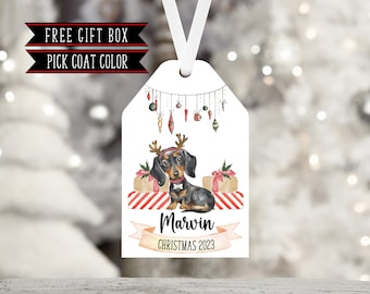 Dachshund Personalized Ornament-New Puppy-Pet Ornament-Dachshund Gift-Dog Ornament-Dog Mom