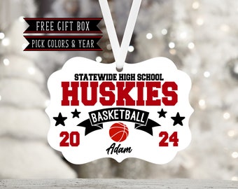 Basketball Personalized Ornament-Basketball-Sports-Coach Gift-Team Gift-Senior-Basketball Player