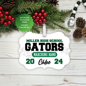 Marching Band Personalized Ornament-Band Gift-Music-Band Director