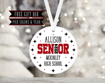 Senior Year Personalized Ornament-Class of 2024-Graduation Gift-Class of 2025-Senior