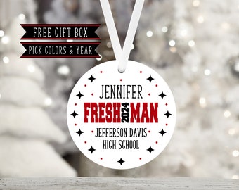 Freshman Year Personalized Ornament-Gift for Teens-High School-Freshman-9th Grade-College