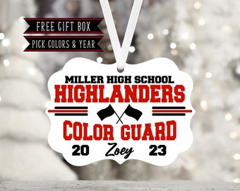 Color Guard Personalized Ornament-Team Gift-Female Color Guard