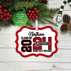 Personalized Graduation Ornament-Class of 2024-Gift For Teens-Senior-Class of 2025-College-Gift For Her-Gift for Him