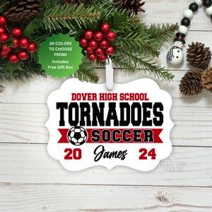 Soccer Personalized Ornament-Soccer-Sports-Coach Gift-Team Gift-Senior-Soccer Player