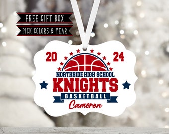 Basketball Personalized Ornament-Basketball-Sports-Coach Gift-Team Gift-Senior-Basketball Player
