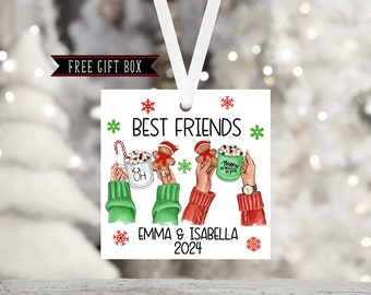 Best Friends Personalized Ornament-Besties Ornament-Long Distance Friends-BFF-Sisters