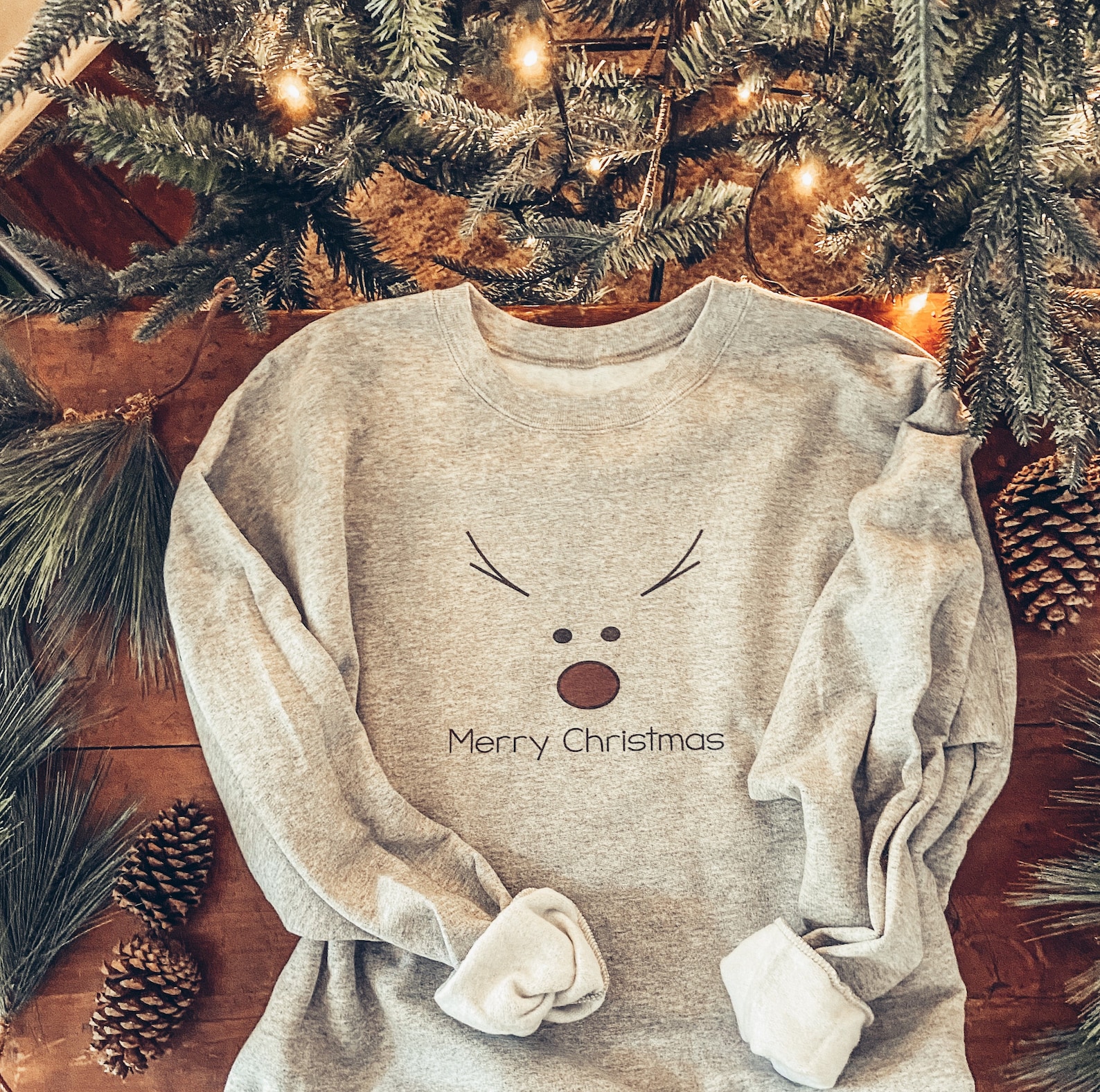 Christmas Reindeer Sweatshirt Etsy