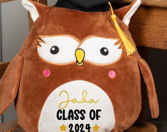 Personalised glitter your name Graduation Owl squidgy / teddy / cuddly toy- keepsake - class of your year