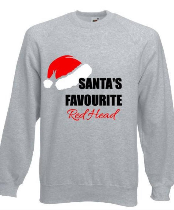 Santa's Favourite Red Head Ginger Funny Joke Print Ladies Xmas