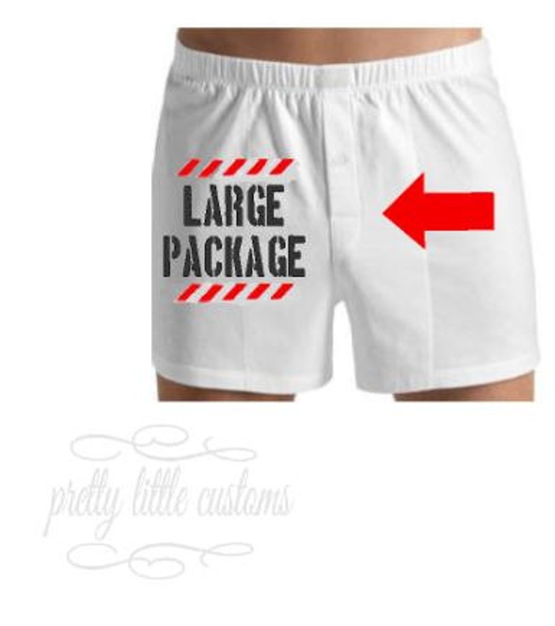 Mens Boxers/boxer Shorts large Package Caution Funny/joke Etsy UK