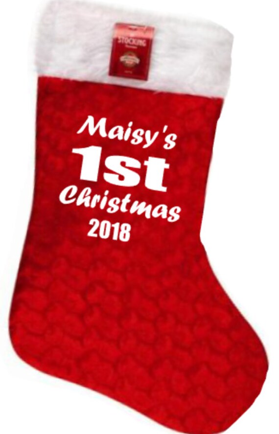 Baby's first christmas stocking deals 2018