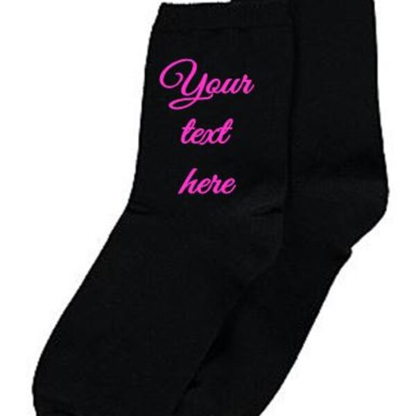 Personnalisez votre nom / texte imprimer des chaussettes pour dames