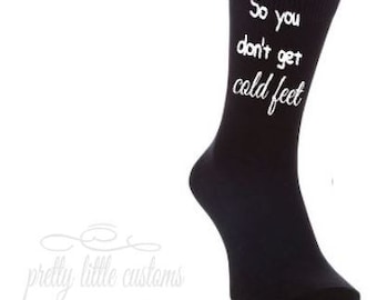 So you don't get cold feet printed wedding day socks - Groom/married