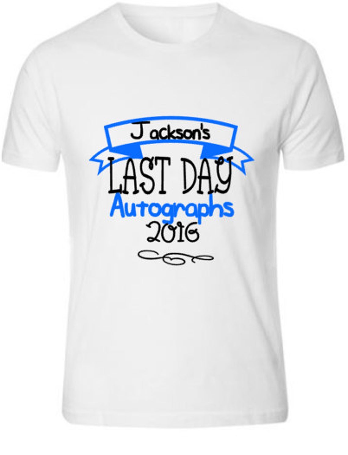 Customised school leavers tshirt your name's last day Etsy