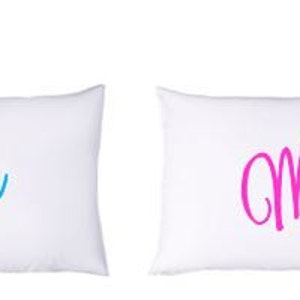 Mr & Mrs Kissenbezug Set - Hochzeit/Jahrestag/Paar - Geschenk/Geschenk