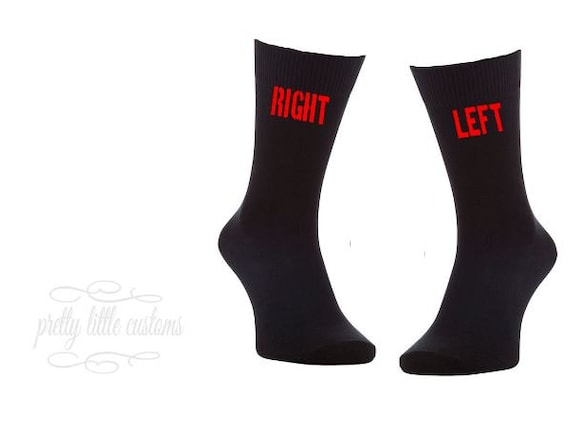 Mens 1x Pair Socks LEFT and RIGHT Print Funny/joke | Etsy UK
