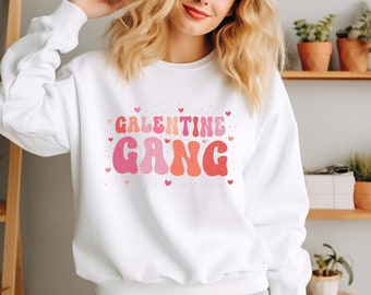 Family friend besties matching Valentine galentine day sweaters sweatshirts jumpers- Galentine gang