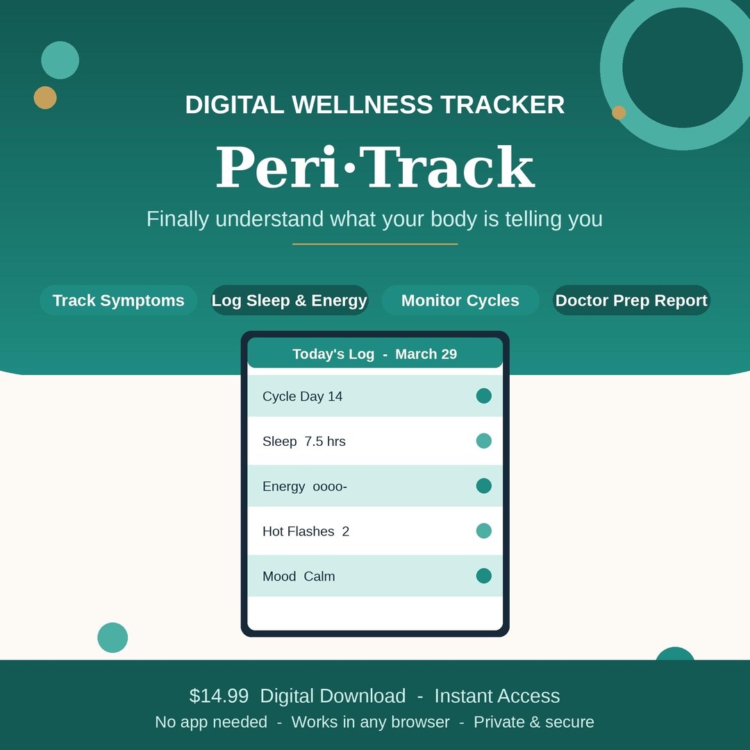 Perimenopause Symptom Tracker | Perimenopause Journal Printable | Hot ...