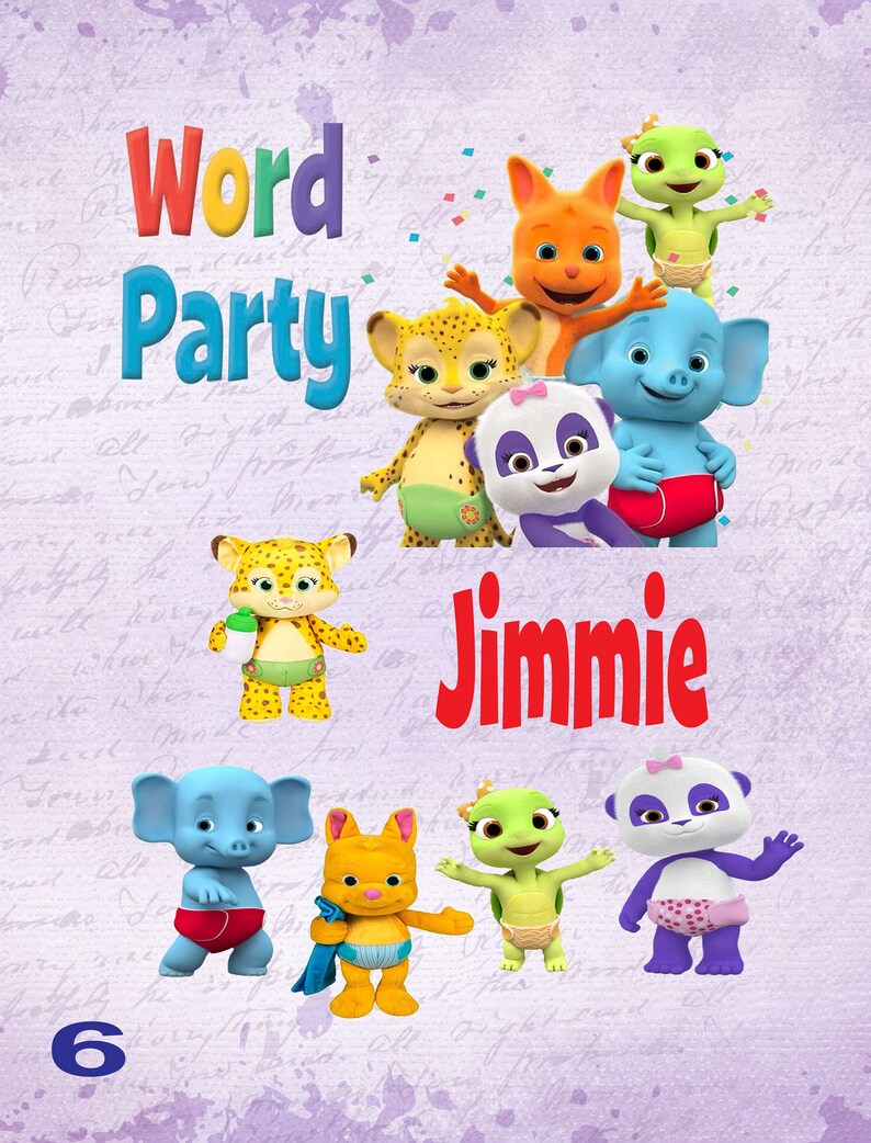 Word Party blanket adorned with Bailey Franny Lulu Kip and Etsy