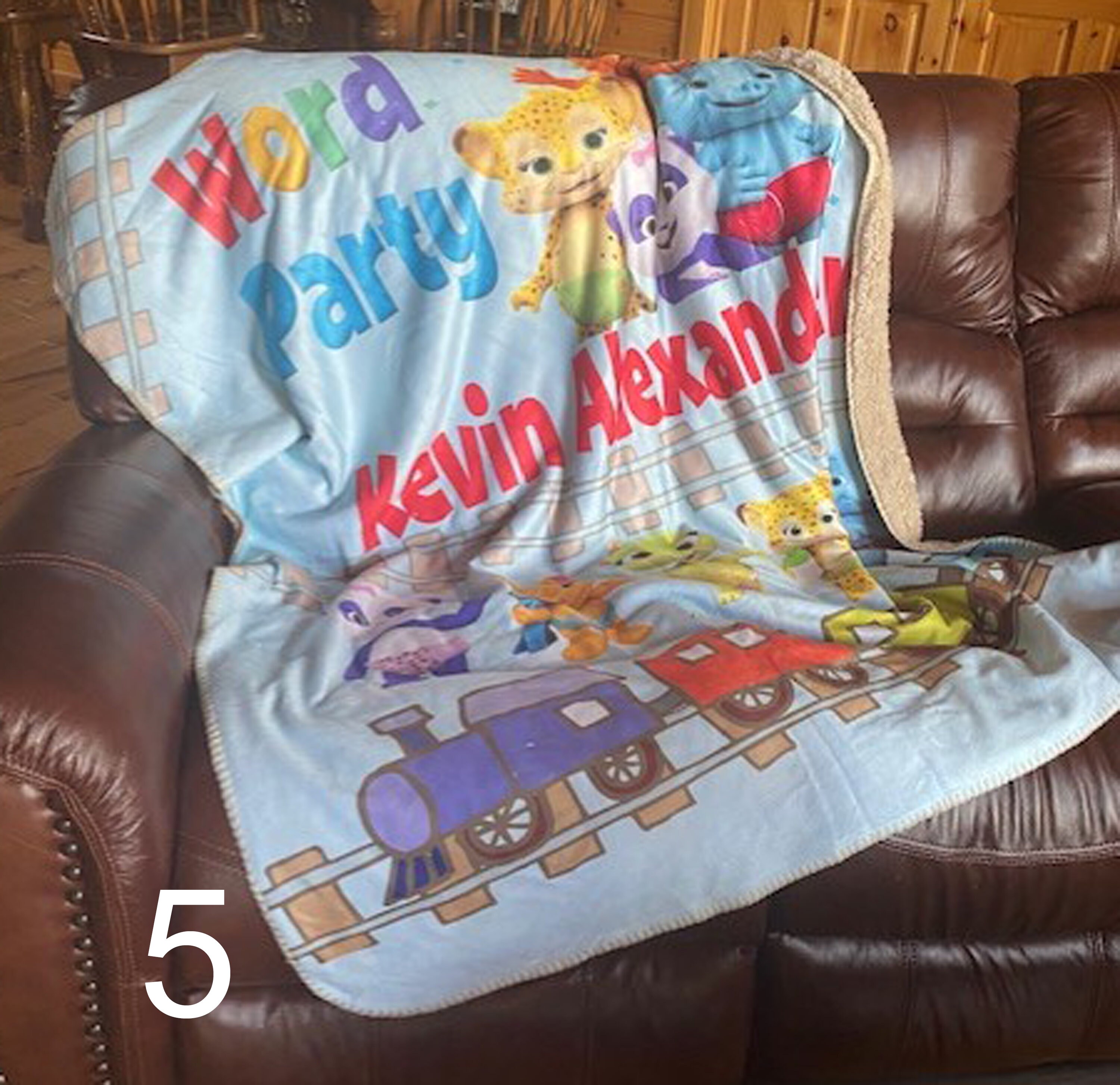 Word party blanket adorned with Bailey Franny Lulu Kip Etsy