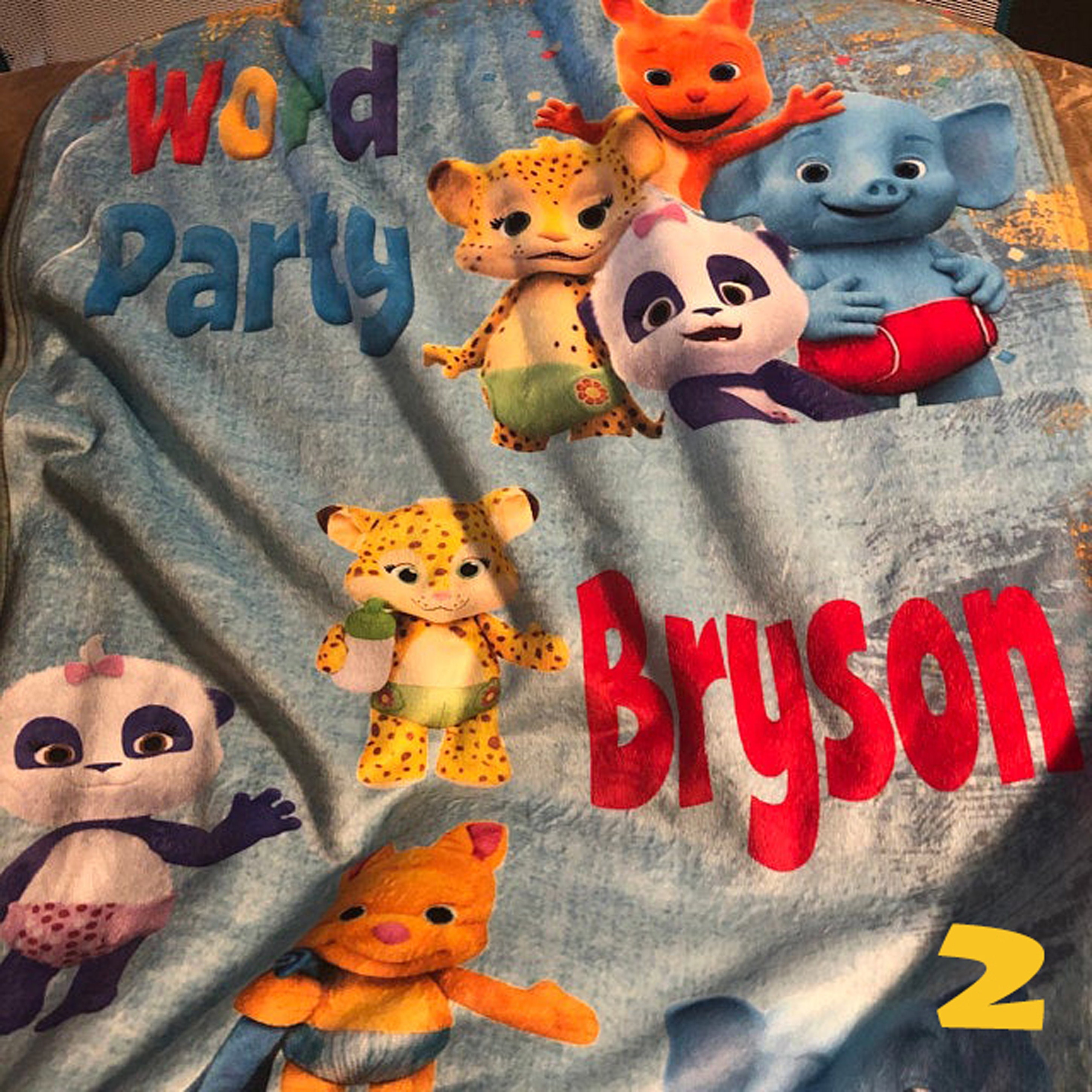 Word party blanket adorned with Bailey Franny Lulu Kip Etsy