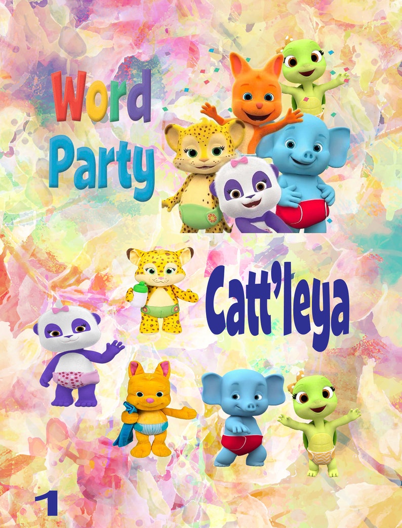 Word Party blanket adorned with Bailey Franny Lulu Kip and Etsy