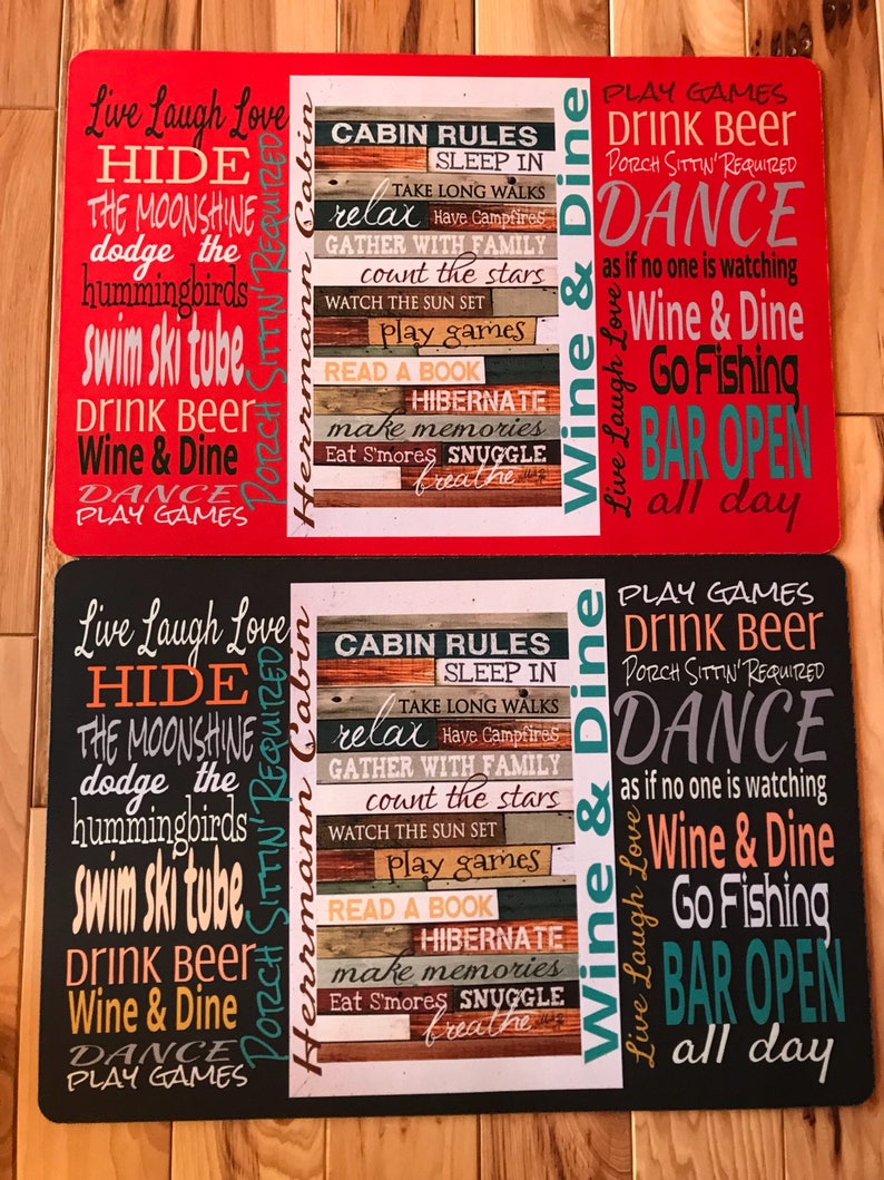 Put A Name On It Personalized Placemats Perfect For A Etsy