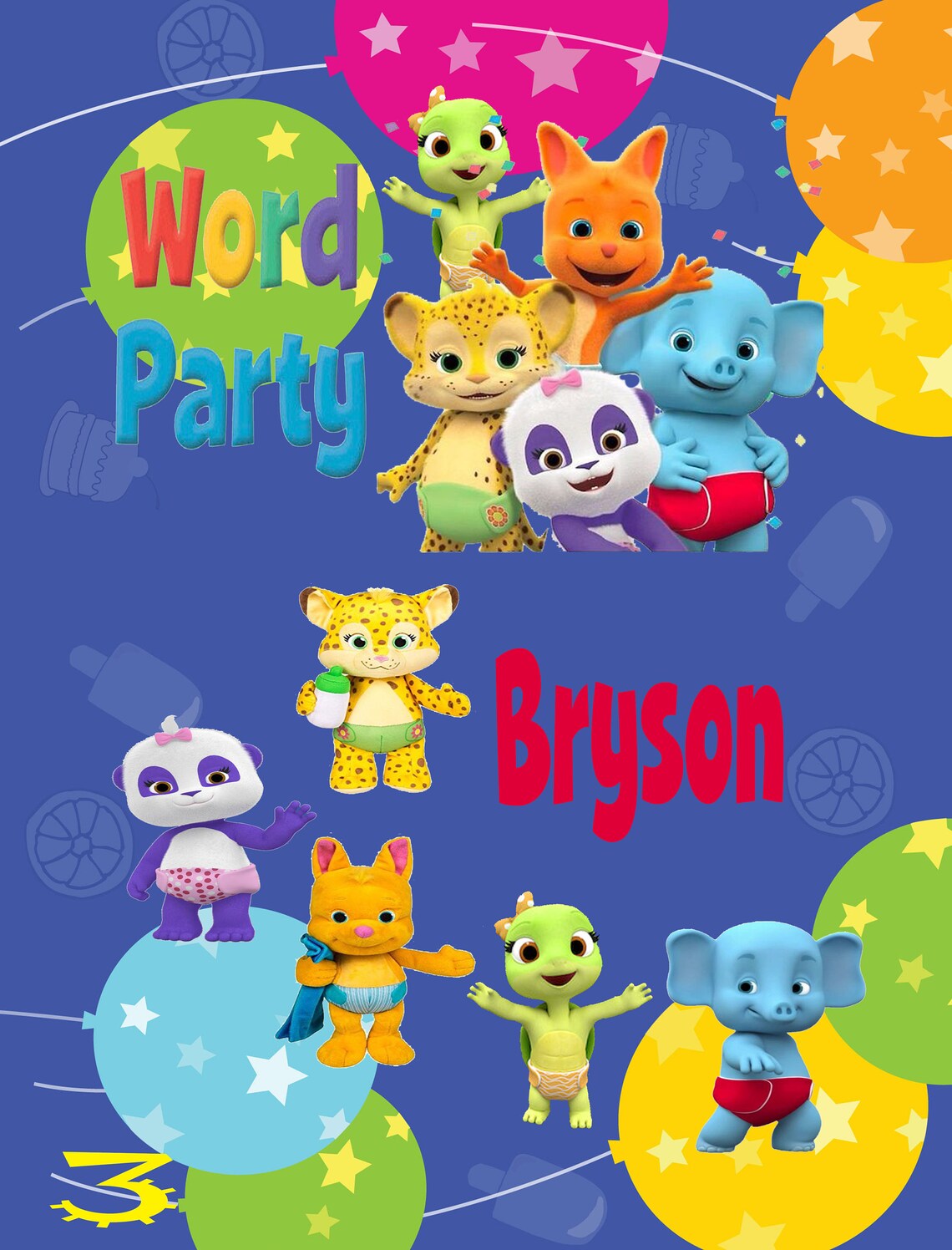 Word Party blanket adorned with Bailey Franny Lulu Kip and Etsy