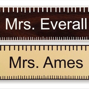 Teacher Name Plate 2&quot; x 8&quot; inches - Personalized, Laser-Engraved