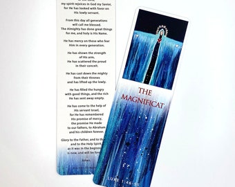 Magnificat Bookmark, Magnificat Prayer Card, Song of Mary Bookmark, Gloria Patri