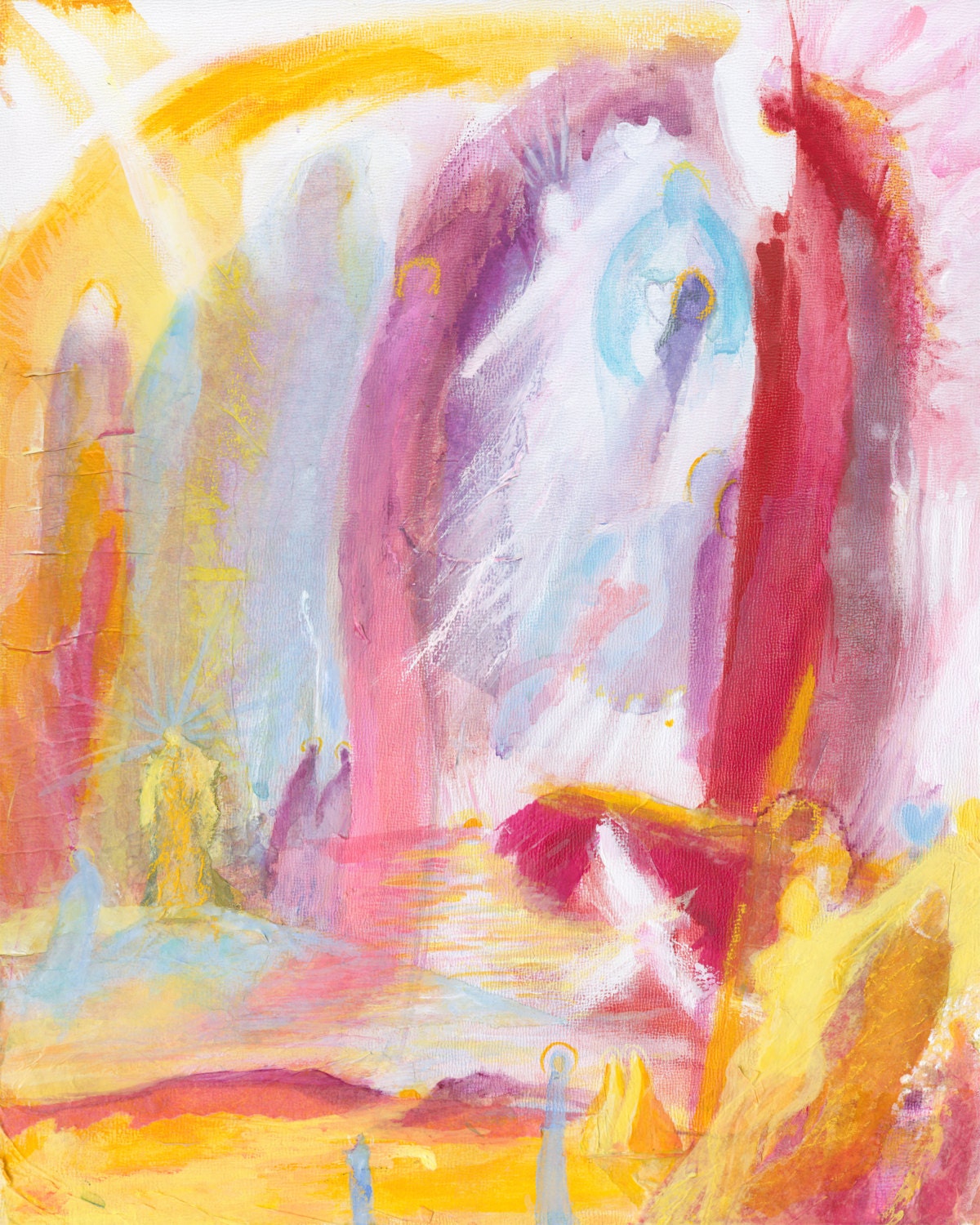 Heavenly. Abstract Christian Art PRINT Etsy