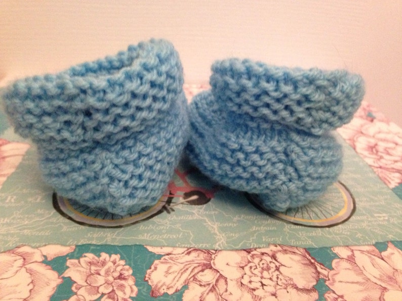 Blue baby booties | Etsy