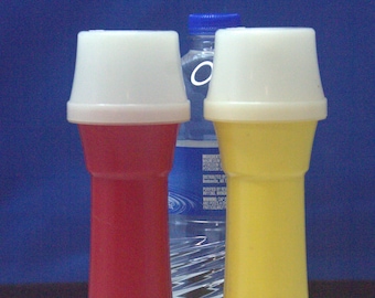 Tupperware Ketchup Mustard Dispensers Set, Ketchup Dispenser,Mustard Dispenser,Condiments Dispenser,Travel Dispenser,Condiment Containers