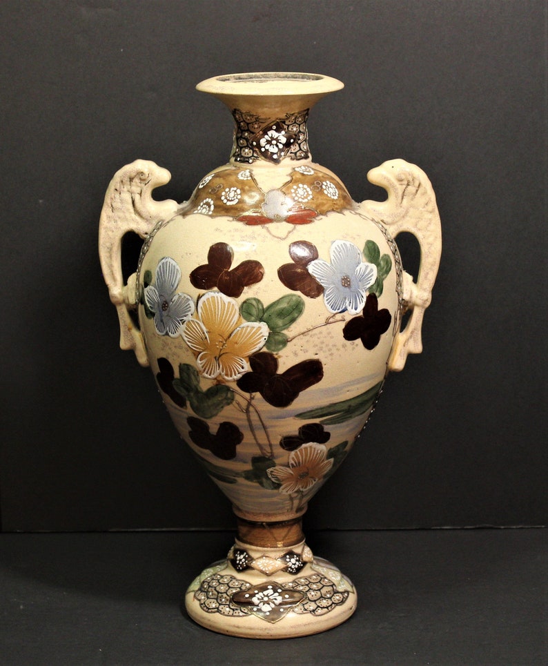 Satsuma Moriage jarrón Samurai Moriage vase Japonés Satsuma Etsy